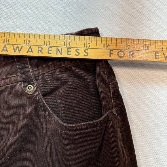 Liz Claiborne Women's Audra Corduroy Pants Straight Leg Size 12 Dark Brown Solid - Picture 7 of 10